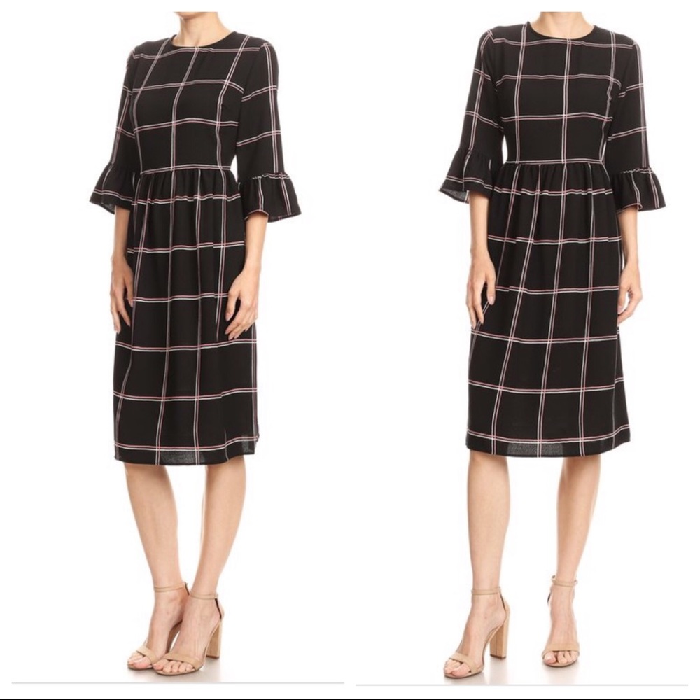 Chic midi striped block dress - Picture 2 of 7